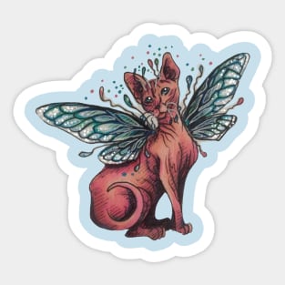 Sphynx Fairy Cat Sticker